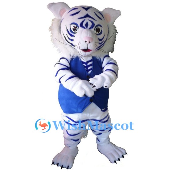 Lovely White Tiger Mascot Costume