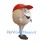 Red-Capped Baseball Mascot Costume