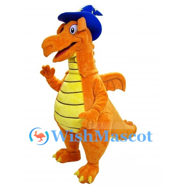 Magic Orange Dragon Mascot Costume