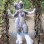Purple & Gray Fox Dog Mascot Costume