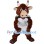 School Brown Cow Mascot Costume