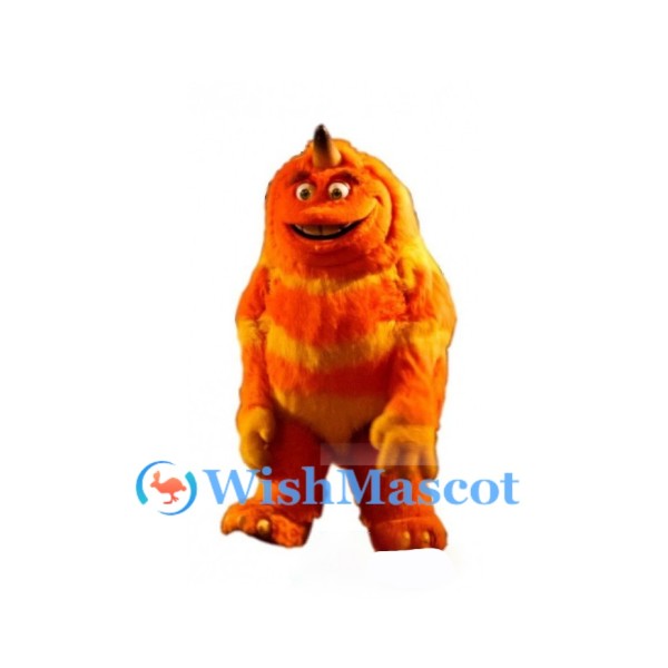 Furry Orange Monster Mascot Costume