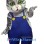 Cat Mascot Costume with Blue Overalls