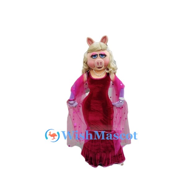 Red ‌Miss Piggy Mascot Costume