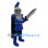 Blue-Caped Knight Mascot Costume