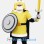 Yellow Viking Warrior Mascot Costume