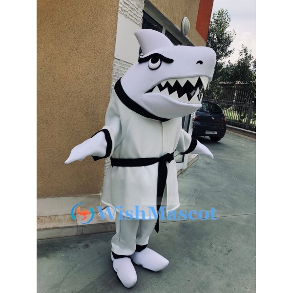 Karate Shark Mascot Costume