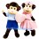Cute Monkey Couple Mascot Costume
