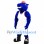 Sporty Blue Horse Mascot Costume