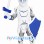 Heroic White Knight Mascot Costume