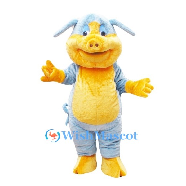 Yellow Pig Mascot Costume