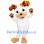Loving White Dog Mascot Costume