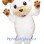 Loving White Dog Mascot Costume