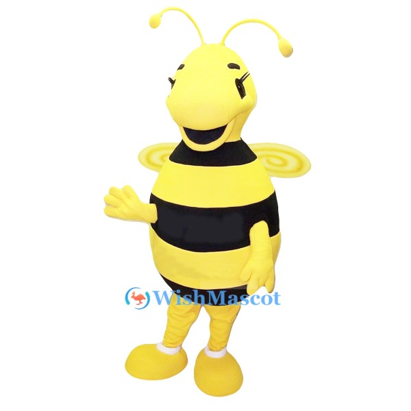 Cute Yellow Bee Mascot Costume