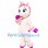 Magical Pink Unicorn Mascot Costume