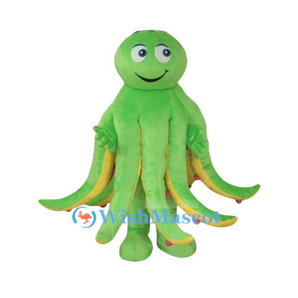 Green Octopus Mascot Costume