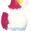 White Rooster Mascot Costume