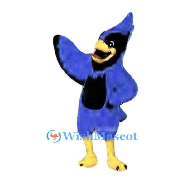 Vibrant Blue Jay Mascot Costume