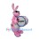 Pink Bunny Drummer Mascot Costume