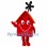 Smiling Red House Mascot Costume