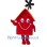 Smiling Red House Mascot Costume