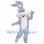 Gray Easter Bunny Mascot Costume