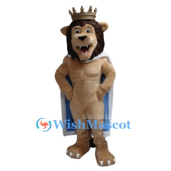 Crown-Adorned Lion King Mascot Costume