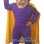 Purple Superhero Mascot Costume