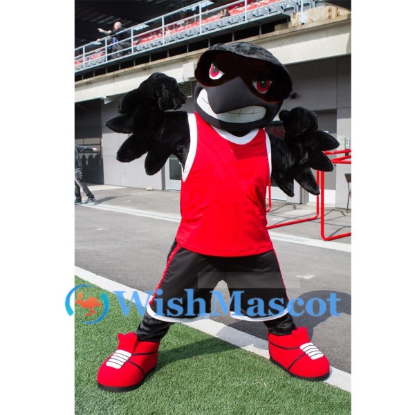 Sports Black Eagle Mascot Costume