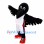 Sporty Black Crow Mascot Costume