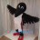 Sporty Black Crow Mascot Costume