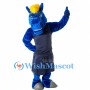 College Blue Horse Mascot Costume
