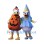 Halloween Donald and Daisy Duck Mascot Costume
