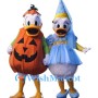 Halloween Donald and Daisy Duck Mascot Costume