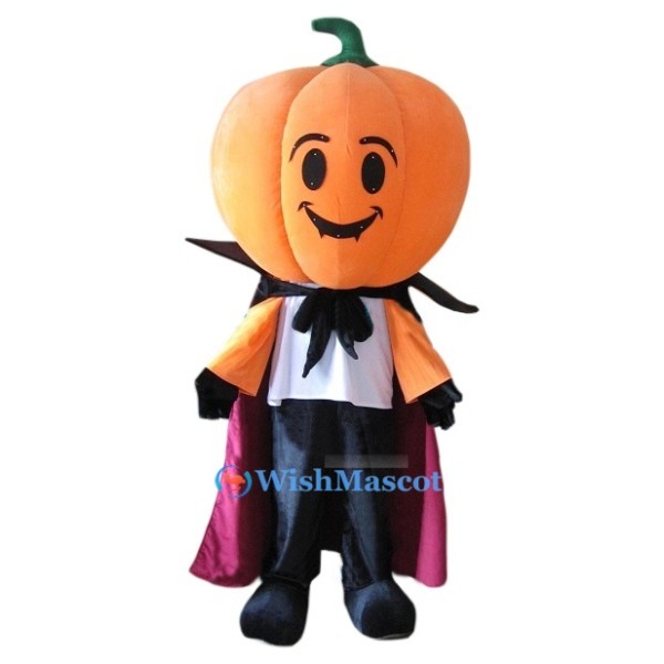 Halloween Vampire Pumpkin Mascot Costume
