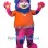 Pink & Blue Lion Mascot Costume