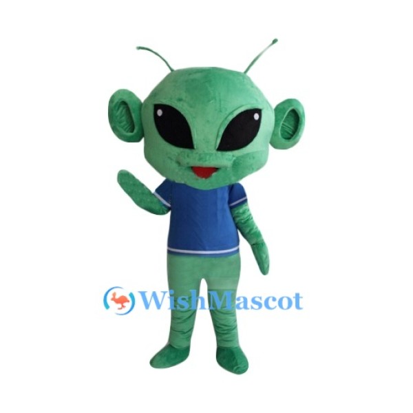 Green Alien Mascot Costume