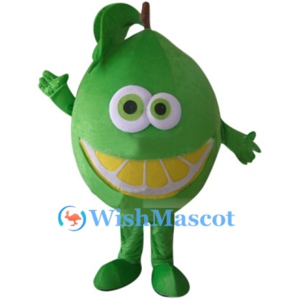 ‌Lively Green Lemon Mascot Costume