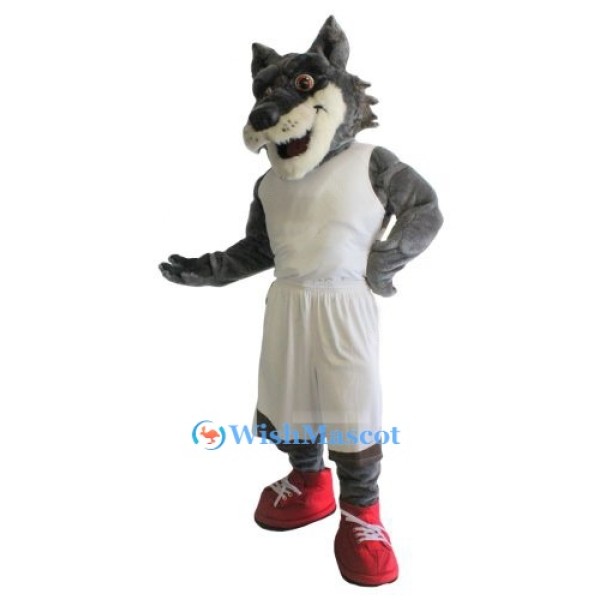 Sporty Wolf Mascot Costume