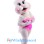Glamorous Pink Rabbit Mascot Costume