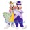 Easter Bunny Couple Mascot Costume