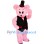 Pink Teddy Bear Mascot Costume