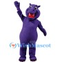 Cute Purple Hippo Mascot Costume