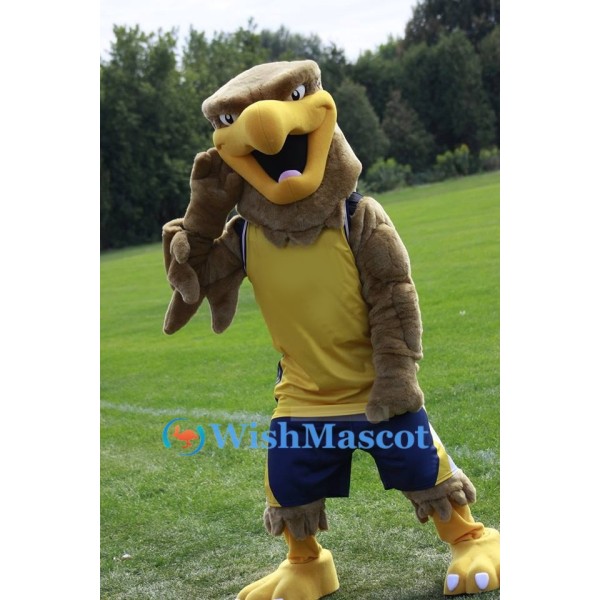 Sport Brown Falcon Mascot Costume