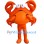 Orange Crab Mascot Costume