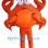 Orange Crab Mascot Costume