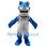 Cartoonish Blue Shark Mascot Costume