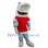 Muscle Gray Shark Mascot Costume