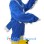 Furry Blue Eagle Mascot Costume