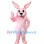 Adult Pink Rabbit Mascot Costume
